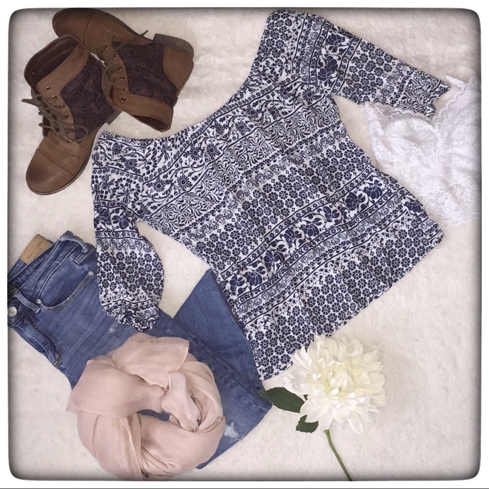 Francesca’s off shoulder top